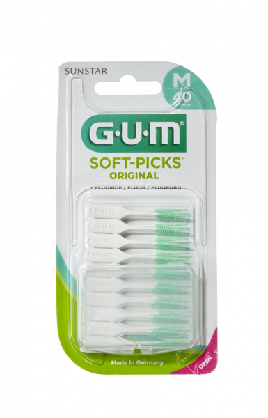 GUM Soft-Picks Regular masážna medzizubná kefka s fluoridm, ISO 1, 40 ks