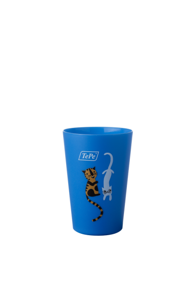 Farebný plastový pohár TePe, modrý