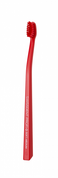 SWISSDENT COLOURS Red&Red zubná kefka, Soft-Medium