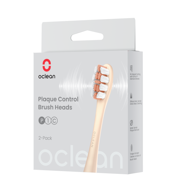 Oclean náhradné hlavice Plaque Control Medium, P1C8 - 2 ks, zlaté