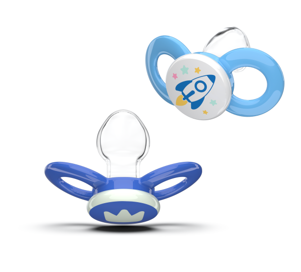 Dentistar ortodontické cumlíky od 14 mesiacov veku, denný a nočný, modré