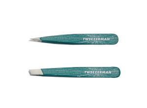 Tweezerman Micro Mini Brow Set, sada mini pinziet v smaragdovom odtieni