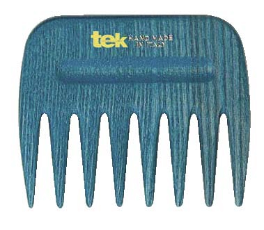 Tek AFRO COMB hrebeň so širokými zubami - modrý