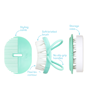 Frida Baby Head-Hugging Hair Brush & Comb, kefa na vlasy a hrebienok
