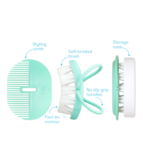 Frida Baby Head-Hugging Hair Brush & Comb, kefa na vlasy a hrebienok