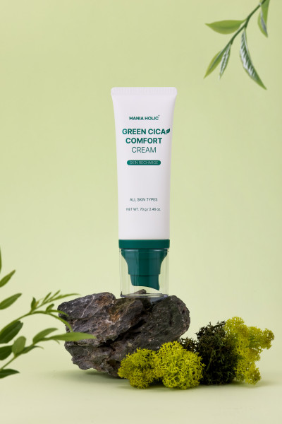 Mania Holic Green Cica Comfort Cream, upokojujúci hydratačný krém s centellou asiaticou, 70 g