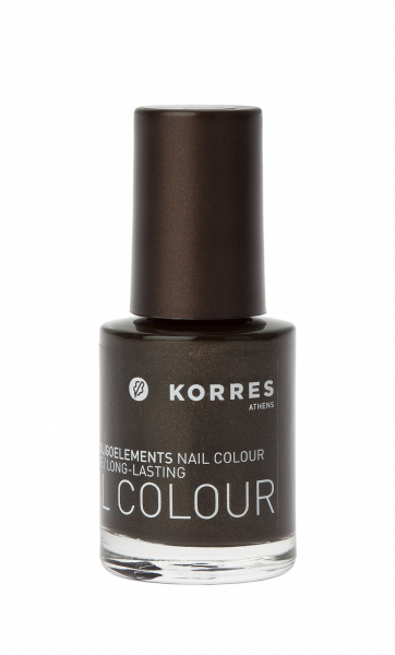 KORRES Nail Colour PRECIOUS BLACK 100 - ošetrujúci lak na nechty, 10 ml