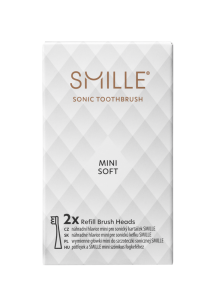 SMILLE Sonic Brush, MINI náhradné hlavice, biele, 2 ks