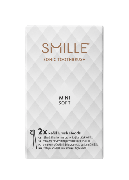 SMILLE Sonic Brush, MINI náhradné hlavice, biele, 2 ks