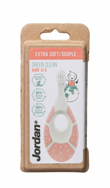 Jordan Green Clean Baby zubná kefka s hryzadlom, 0-2 roky, extra soft