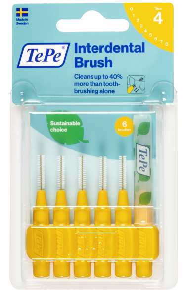 TePe Original medzizubné kefky z bioplastov 0,7 mm, žlté, 6 ks