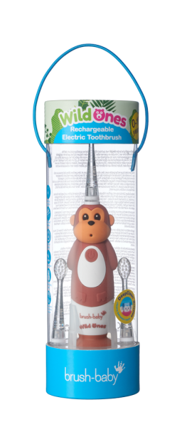 Brush-baby detská sonická kefka WildOnes, opica, 0-10 rokov