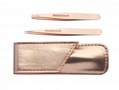 Tweezerman Petite Set Rose Gold, Set pinziet v puzdre Rose Gold