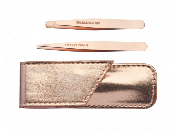 Tweezerman Petite Set Rose Gold, Set pinziet v puzdre Rose Gold