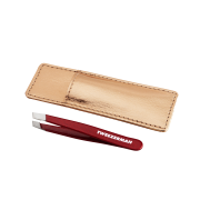 Tweezerman Vintage Rose Mini Slant Tweezer - pinzeta na obočie s puzdrom