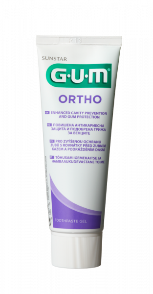 GUM Ortho zubný gél pre nositelov strojčekov CPC 0,05 %, 75 ml