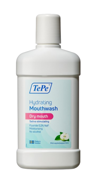 TePe Hydrating ústny výplach, s príchuťou jablka a mäty, 500 ml
