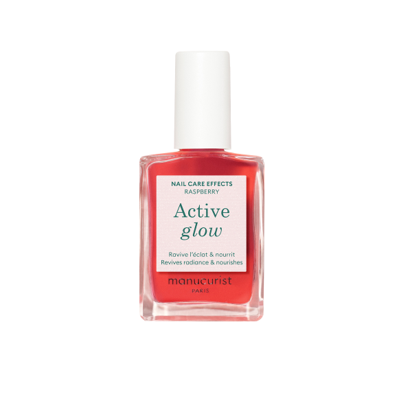 Manucurist Active Glow™ Raspberry Ošetrujúci a posilňujúci lak na nechty, 15 ml