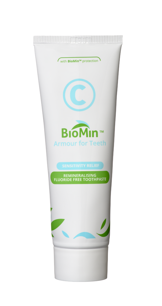 BioMin C zubná pasta pre citlivé zuby bez fluoridov, 75 ml