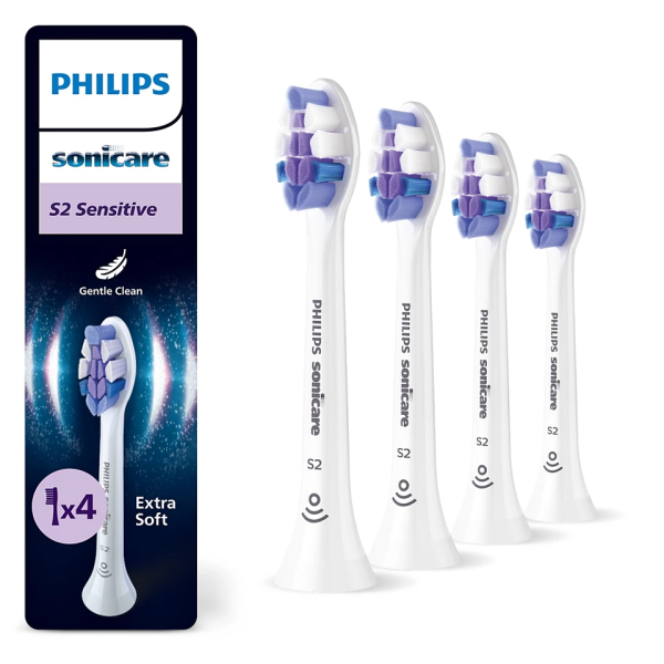 Philips Sonicare Sensitive, 4-balenie kefkových nadstavcov, HX6054/87