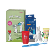 Bob a Bobek darčeková sada - Veľká zubná sada pre najmenších s modrou sonickou kefkou