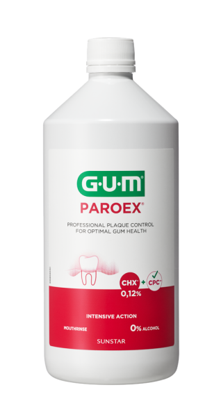 GUM PAROEX ústny výplach (CHX 0,12 % + CPC 0,05 %), 1 L