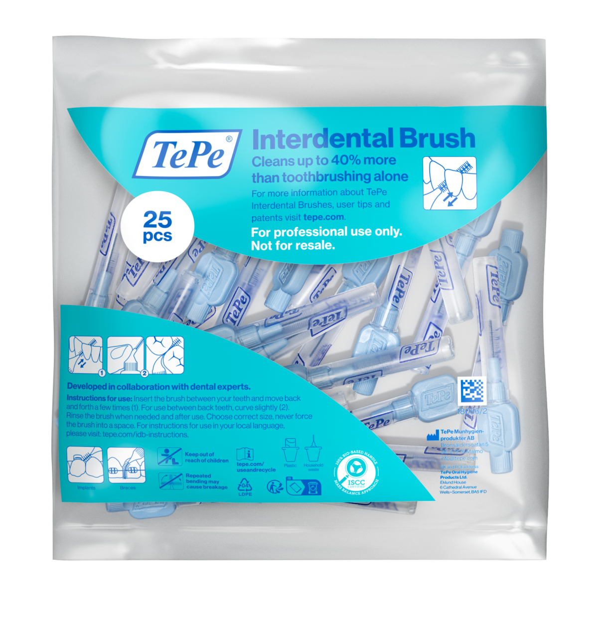 TePe Extra soft 0,6 mm medzizubné kefky bledomodré 25 ks