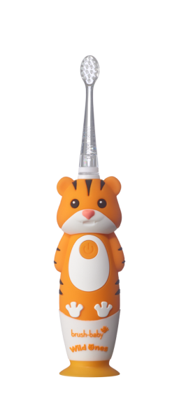 Brush-baby WildOnes detská sonická kefka, tiger, 0-10 rokov