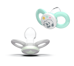 Dentistar ortodontické cumlíky 6-14 mesiacov, šedo-zelené