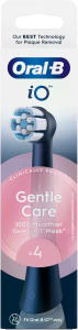 Oral-B iO Gentle Care Black náhradné hlavice, 4 ks