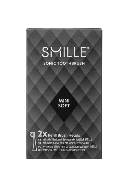 SMILLE Sonic Brush, MINI náhradné hlavice, čierne, 2 ks