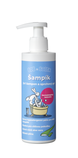 Šampík, Bob a Bobek, šampón a sprchovací gél 2v1, 200 ml