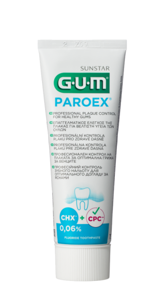 GUM PAROEX gelová zubná pasta (CHX 0,06 % + CPC 0,05 %), 75 ml