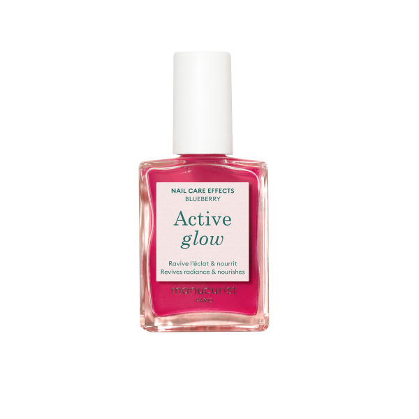 Manucurist Active Glow™ Blueberry, ošetrujúci a posilňujúci lak na nechty, 15 ml