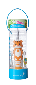 Brush-baby WildOnes detská sonická kefka, tiger, 0-10 rokov