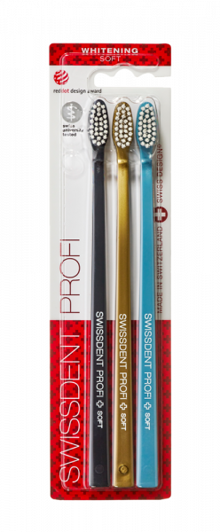 SWISSDENT WHITENING Soft zubná kefka (2+1 zadarmo) ST. MORITZ