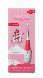 Bob a Bobek baby sonická kefka so srdiečkami, 0-5 rokov, v krabičce
