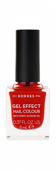KORRES Gel-Effect Nail Colour CORAL RED 48 - gélový lak na nechty, CORAL RED 48, 11 ml