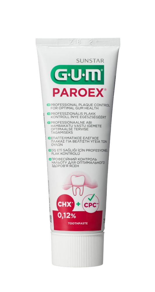 GUM PAROEX zubný gél (CHX 0,12 % + CPC 0,05 %), 75 ml
