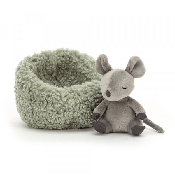 Jellycat Myška v pelechu