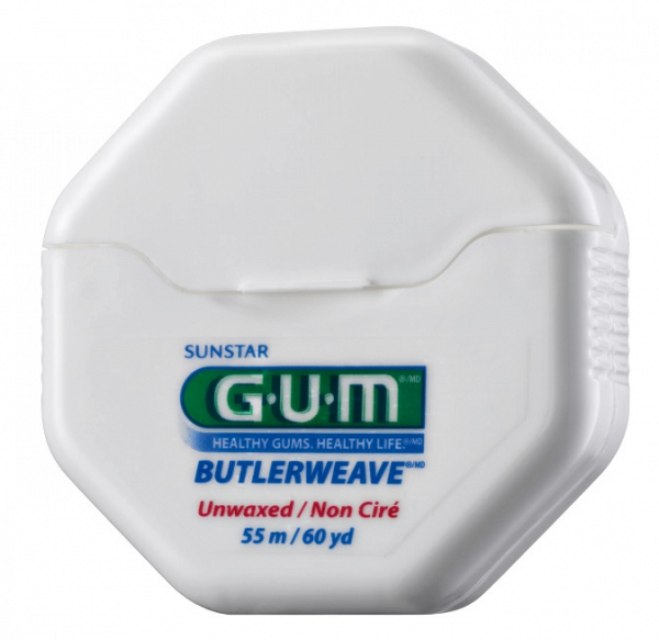 GUM Weave nevoskovaná zubná niť, 55 m