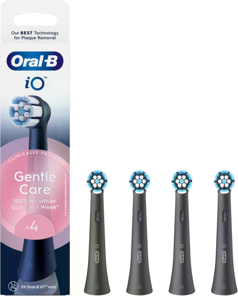 Oral-B iO Gentle Care Black náhradné hlavice, 4 ks