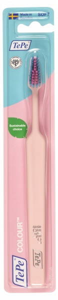 TePe Colour soft, zubná kefka, svetlo ružová