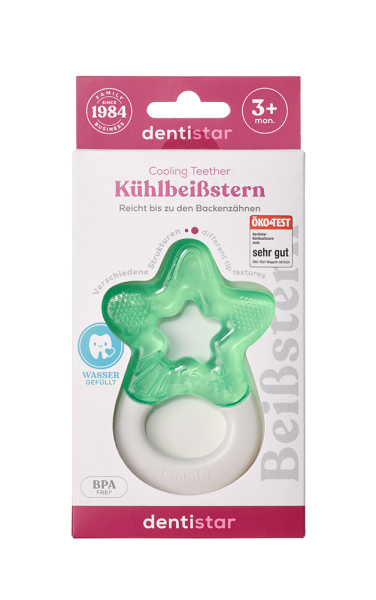 Dentistar Cooling Teether, chladiace hryzadlo od 3 mesiacov, zelené
