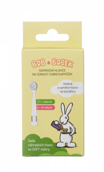 Bob a Bobek baby náhradné hlavice 0-18 mesiacov, 3 + 1 zadarmo