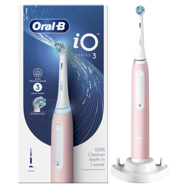 Oral-B iO Series 3 Blush Pink elektrická zubná kefka