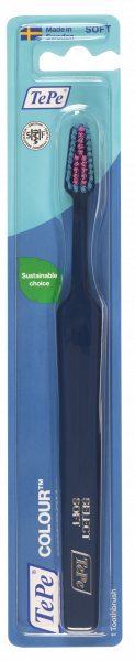 TePe Colour soft, zubná kefka, tmavo modrá