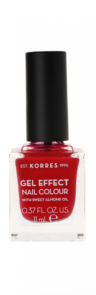 KORRES Gel-Effect Nail Colour ROSY RED 51 - gélový lak na nechty, ROSY RED 51, 11 ml