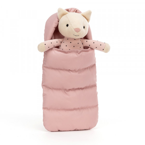Jellycat Mačka v spacáku 23 cm