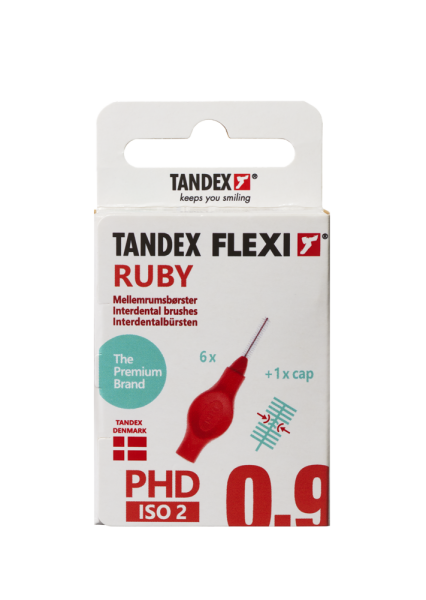 Tandex Flexi medzizubné kefky červené 0,90 mm, 6 ks